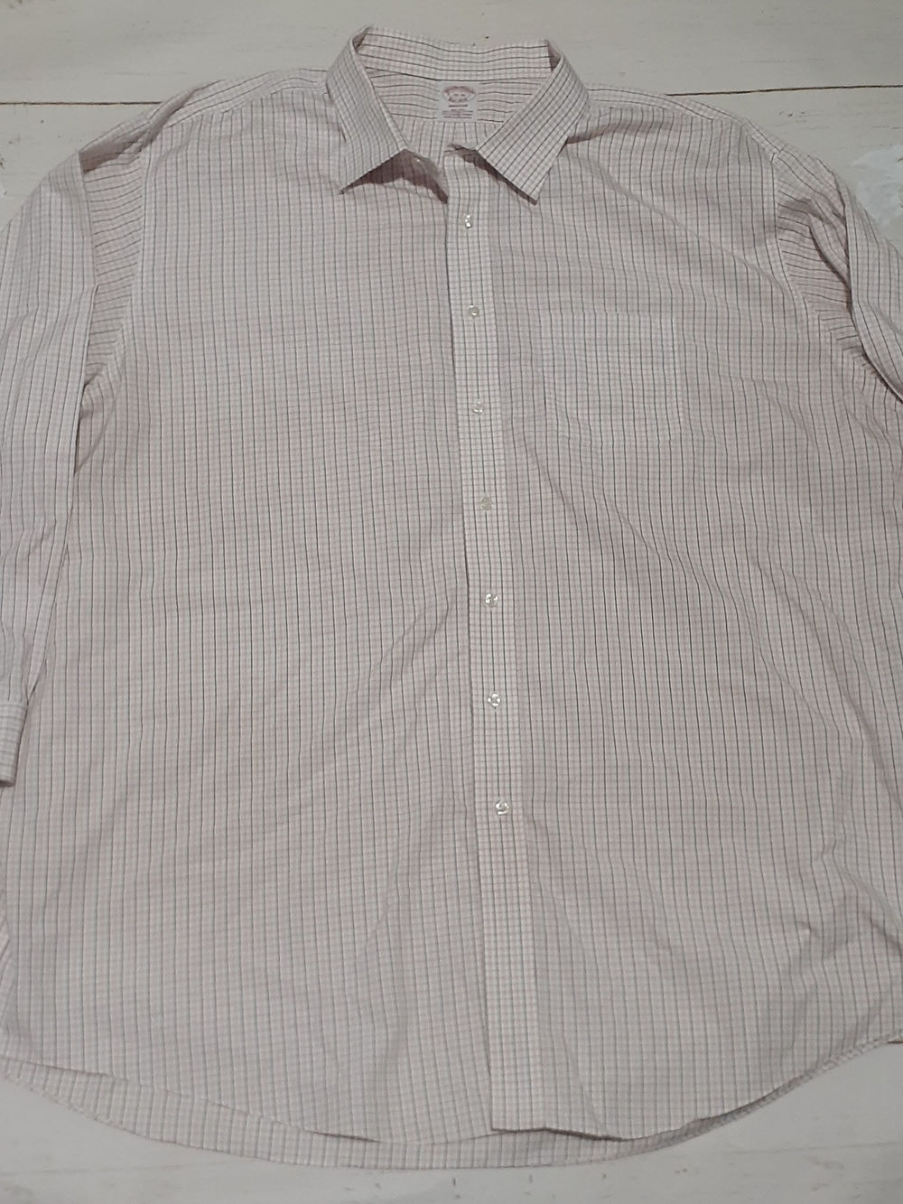 Brooks Brothers Madison Men's Dress Shirt 2XL 20 36 Check Cotton Non-Iron